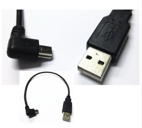 USB Mini 5Pin 5P Angle droit Homme à USB 2.0 Un câble de prise mâle 0,2m câble chargeur d'alimentation fo