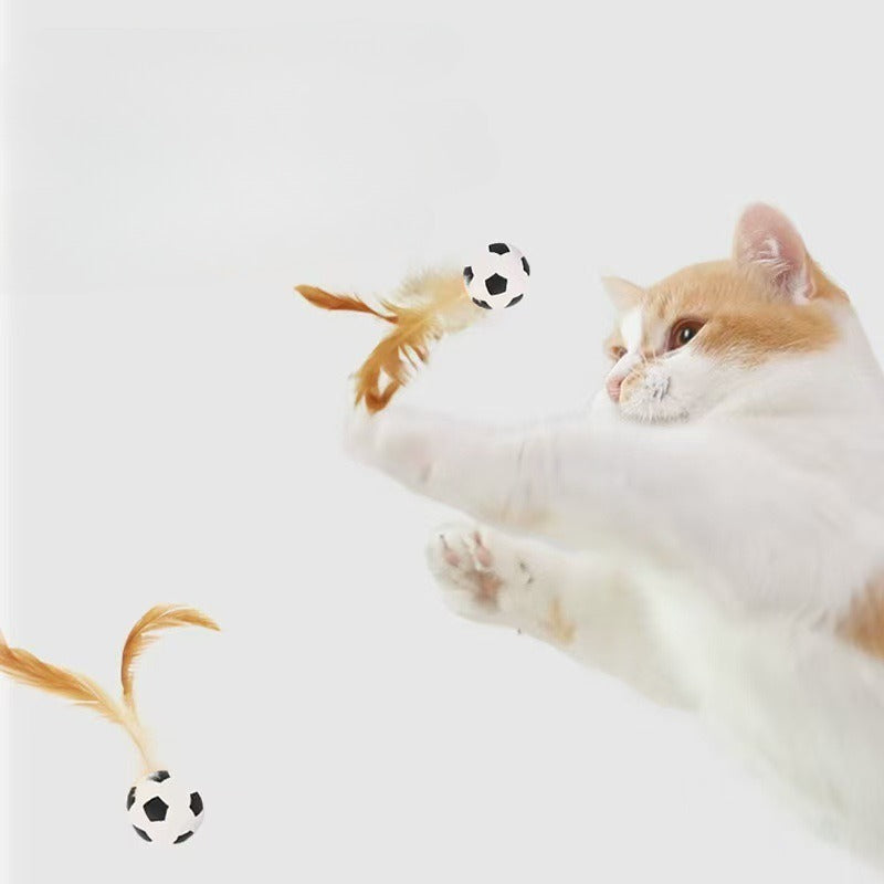 Jouets pour chats, Balles d'autodivertissement, Boules gonflables en plumes, Jouets pour chats, Jeu d'autodivertissement pour chats