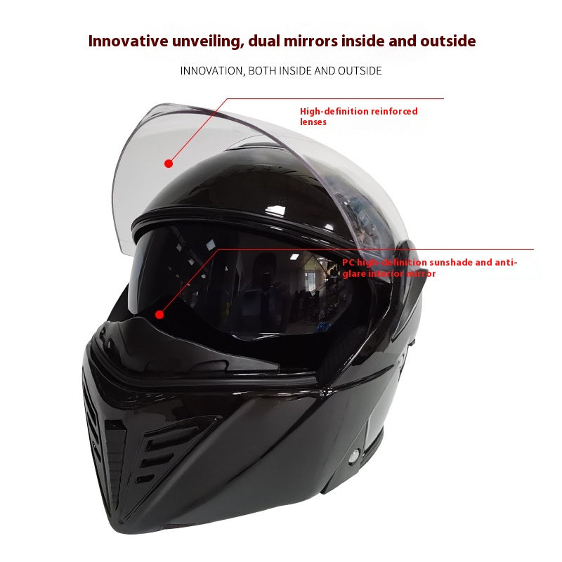 Casque de moto de sécurité de la personnalité d'hiver pour hommes et femmes