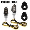 2X Mini moto LED turn signaux Blinker lumière indicateur ambre lampe universelle