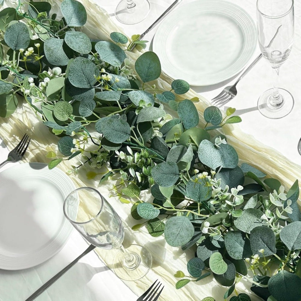 Décorations saisonnières – Vins artificiels d'eucalyptus de 1,8 mètre (2 pièces)