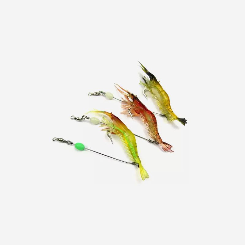Sea Bass Crevette souple épave Black Fish Bouche Bionique Lumineux Fausse Pâtisserie Ensemble Équipement de pêche