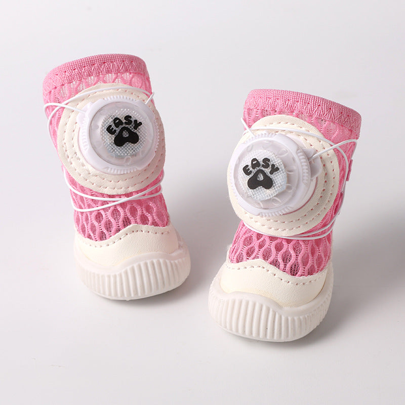Mesh anti-dérapant Swivel-clip Soft-soled Respirant chaussures pour petits animaux