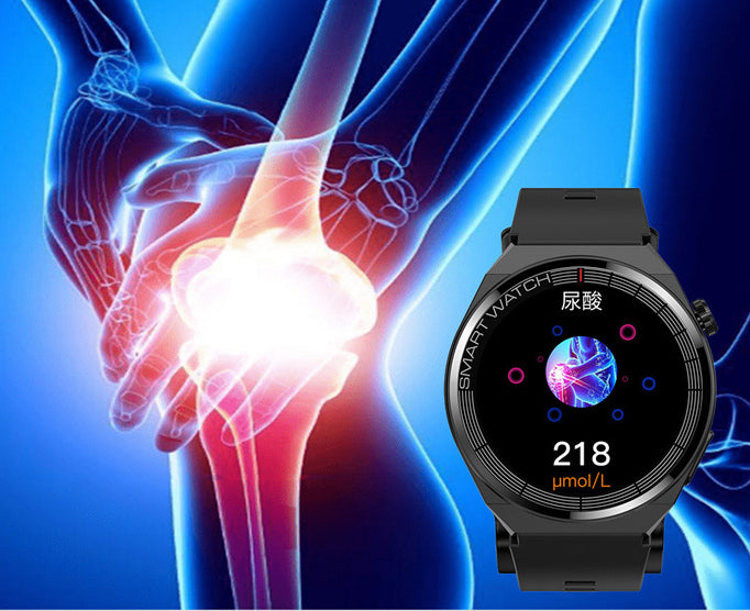 Bracelet intelligent Pression artérielle Fréquence cardiaque Sang Glucose Uric Acid Sang Lipid Corps Temperat