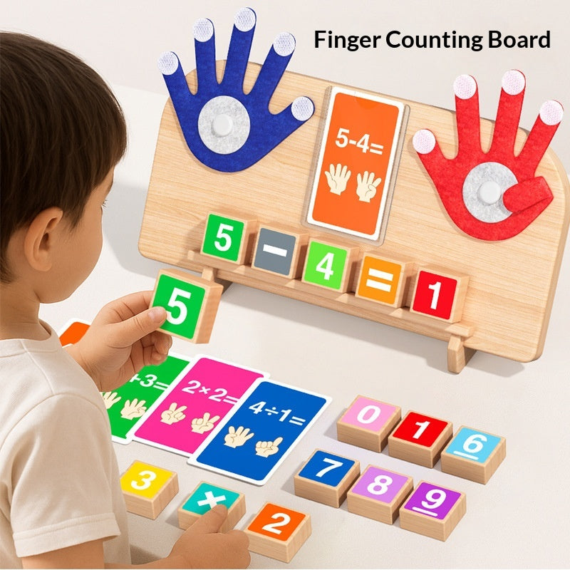 Montessori Wooden Toy for Children Finger Arithmetic Game