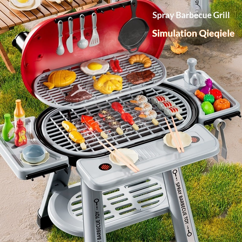 Dinette enfant avec station de cuisson et barbecue à imiter