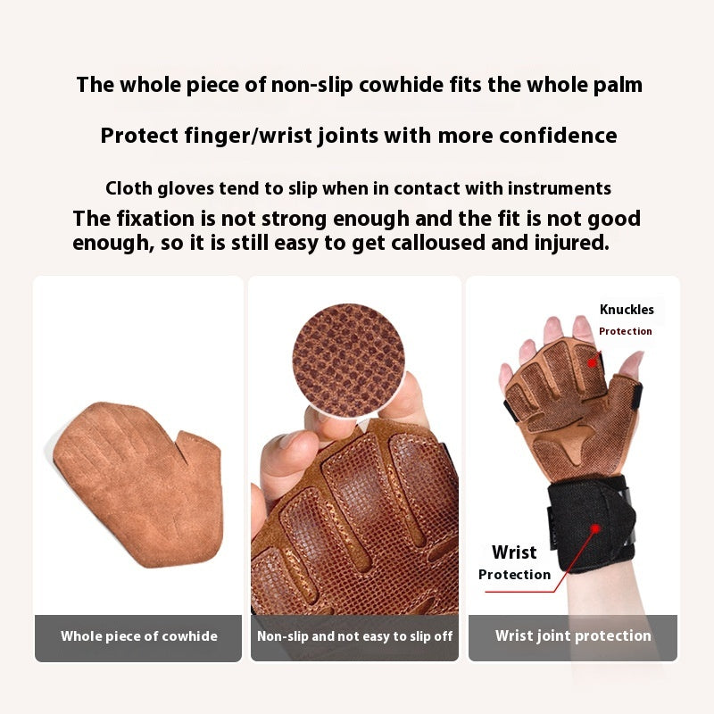 Gants antidérapants pour le fitness de la vache