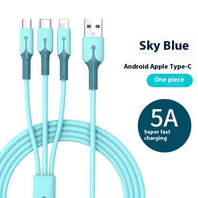 5A Super câble de recharge de câble de données trois en un