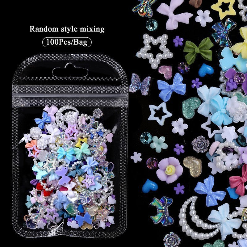 Nail Art Aurora Bow Accessoires en résine Décorations pour bricolage