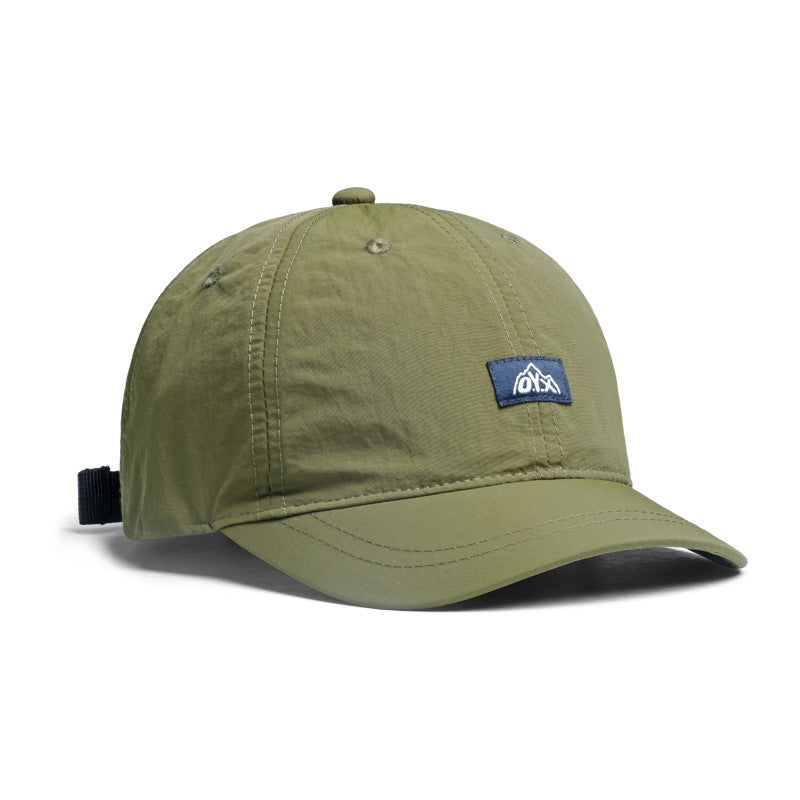 Simple and Fashionable Solid Color Quick Dry Short Brim Baseball Soft-top