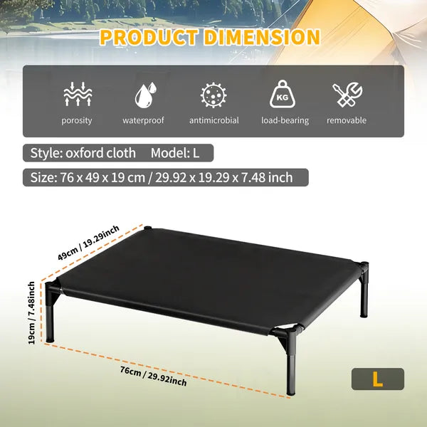 Elevated breathable pet bed