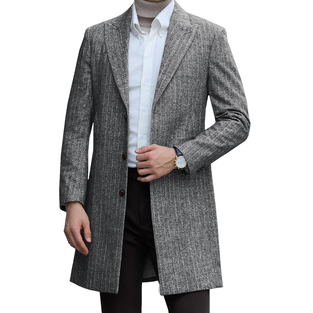 Manteau de laine mi-longueur pour hommes