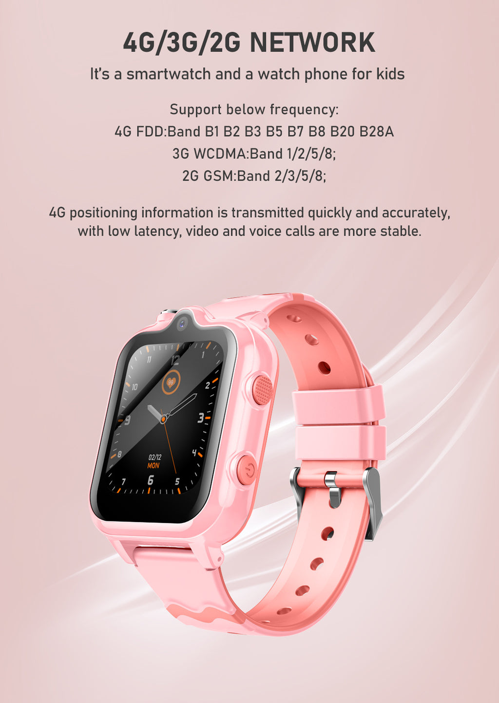 Téléphone pour enfants Smart Watch Video Positionnement GPS Photographie Imperméable Comptement étape