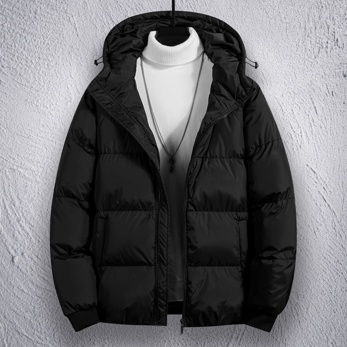 Vêtements de coton pour hommes d'hiver épais à capuche et chaud polyvalent Casual