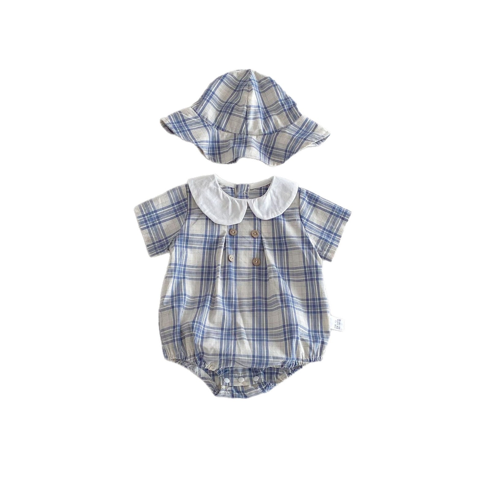 Bébé Onesie Rompeur à manches courtes Crawling costume avec un hood tendance