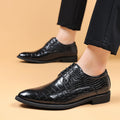 Hommes Business Casual Shoes Fish Grain British Leather Shoes