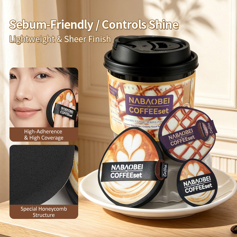 Série Macchiato Caramel ultra-souple éponge tactile crème Combo 3Pcs par paquet