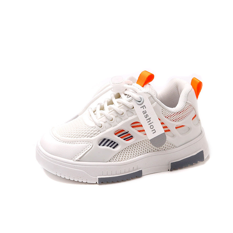 Mode Enfants Respirant Mesh Chaussures Moyen et Grand Enfants Sneakers Garçons Blanc S