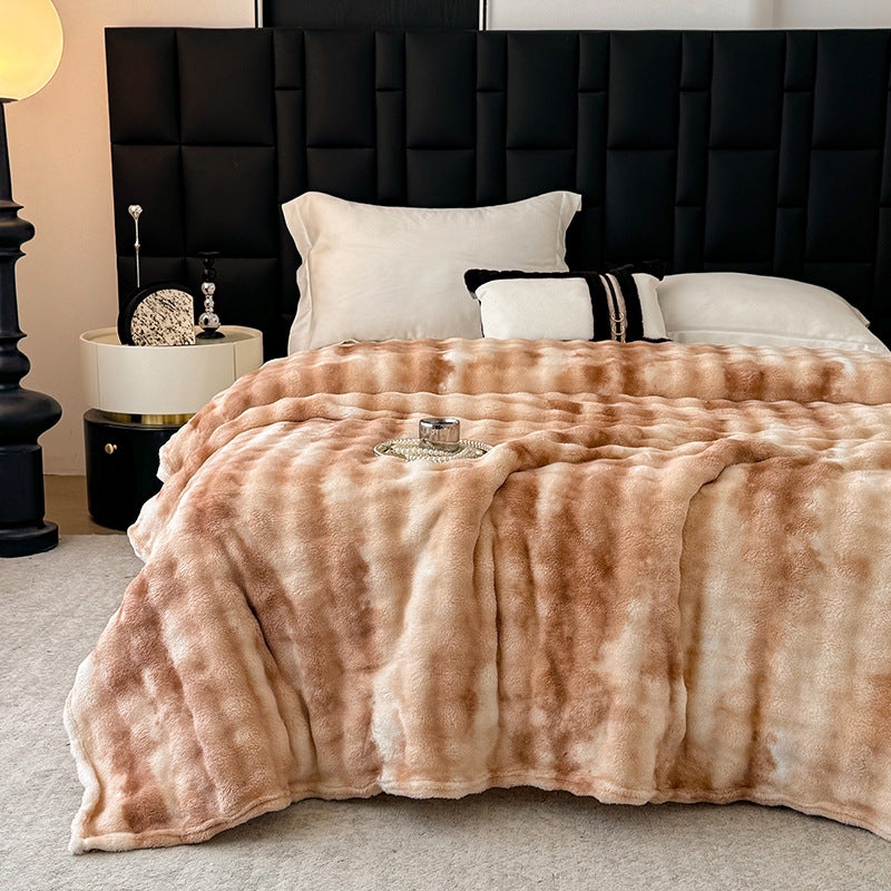 Revêtement en peluche en forme de lapin-fur-like en peluche avec imprimé design parfait pour les serviettes et comme un