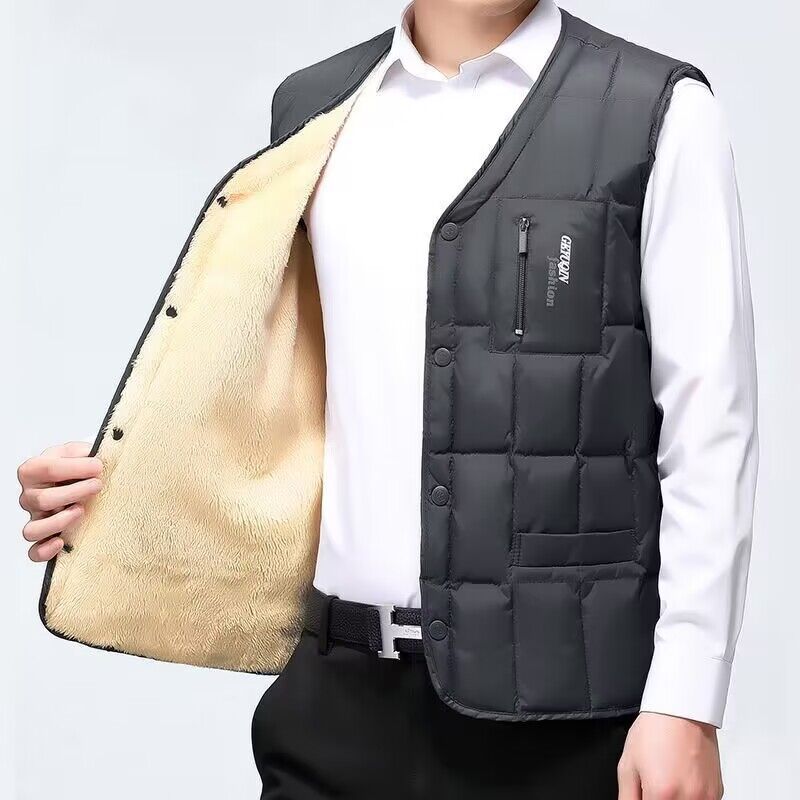 Men's Down Vest Plus-taille Duck Down Vest chaud automne Et l'hiver