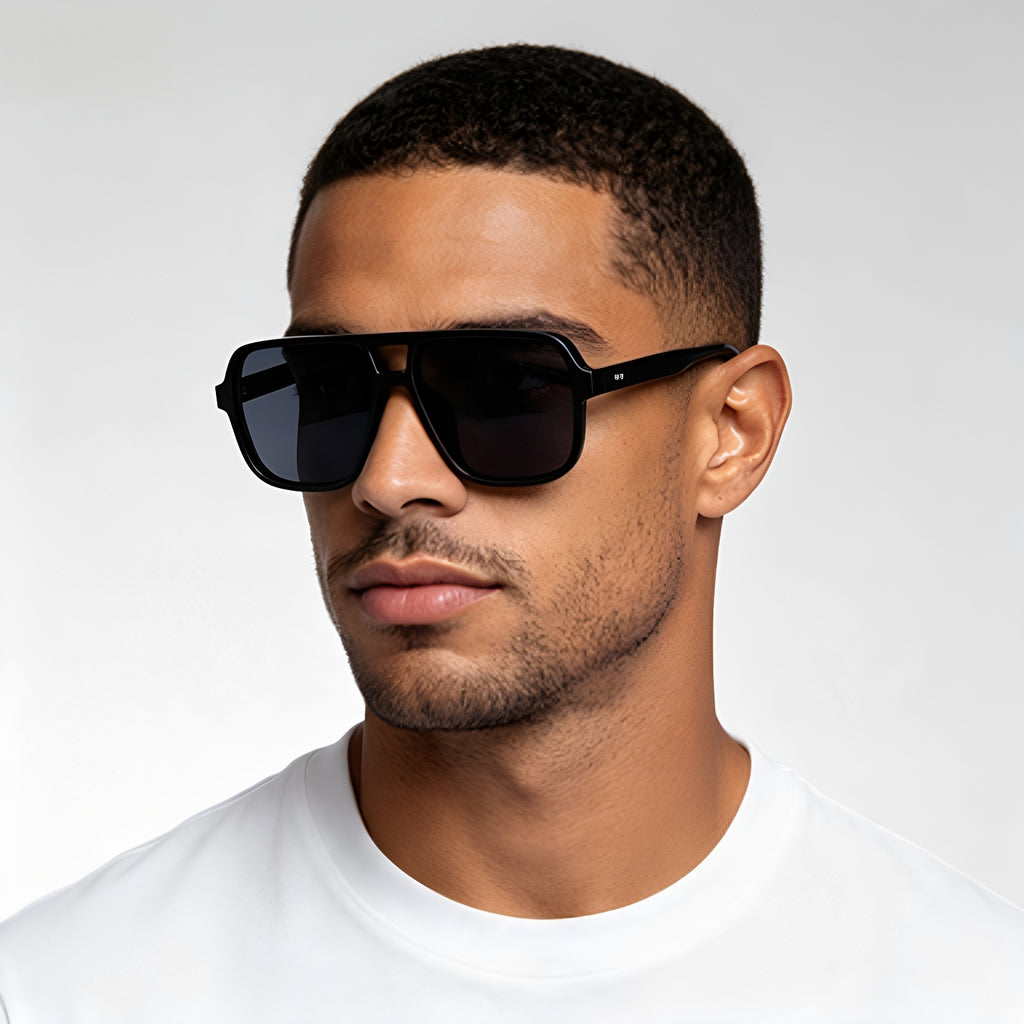 Lunettes de soleil Retro Double-Beam pour hommes
