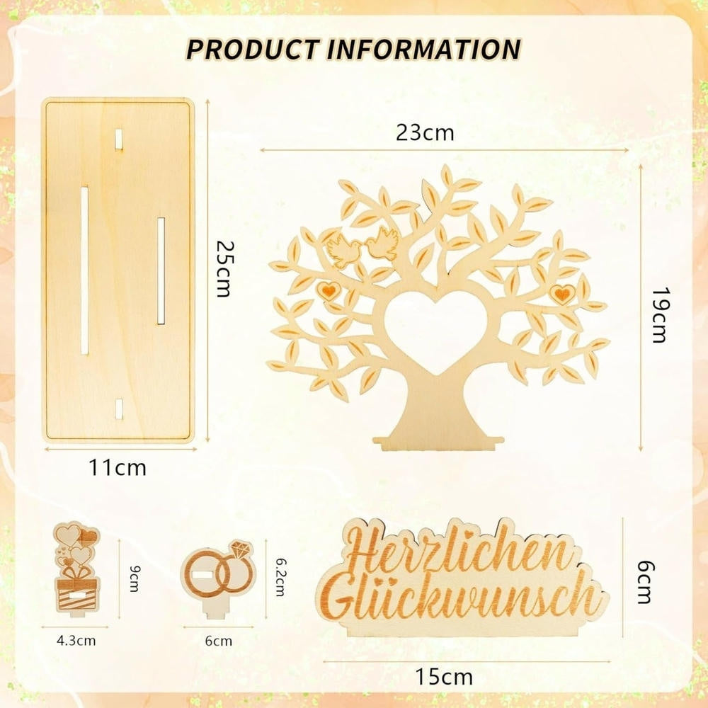 Ornements de mariage en bois