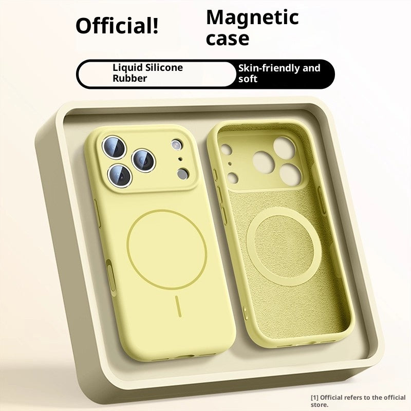Applicable à 17 Fine Circle Magnetic Phone Case Silicone liquide