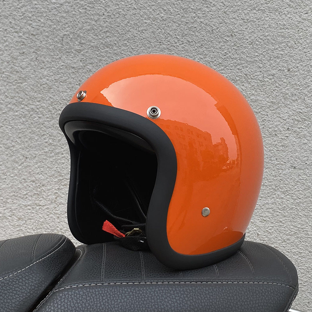 Casque Half Casque Retro Casque de moto FRP