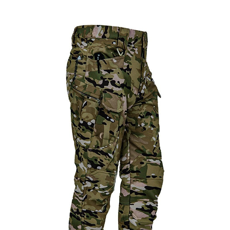 Vente directe en usine Ix7 Pantalon tactique doublé de polaires Veste extérieure d'hiver pour hommes épaissée