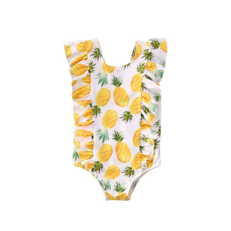 Maillot de bain à manches simples imprimé