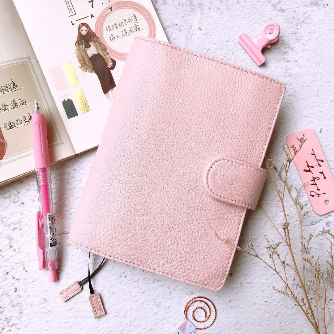 Carnet de notes en cuir Motif Lychee Couche de tête Cowhide A6 Carnet de notes en cuir
