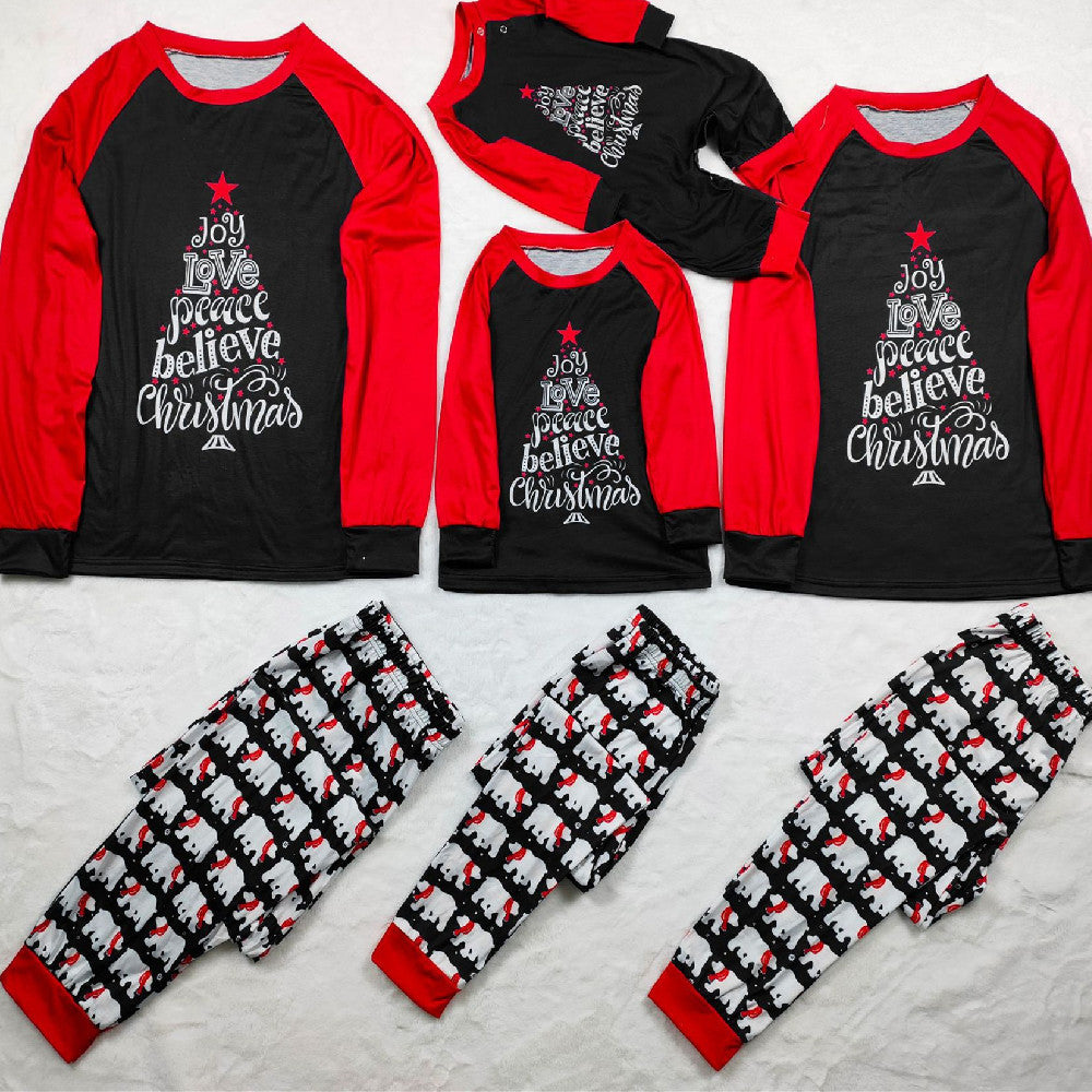 Vêtements de maison imprimés pour parents et enfants de Noël
