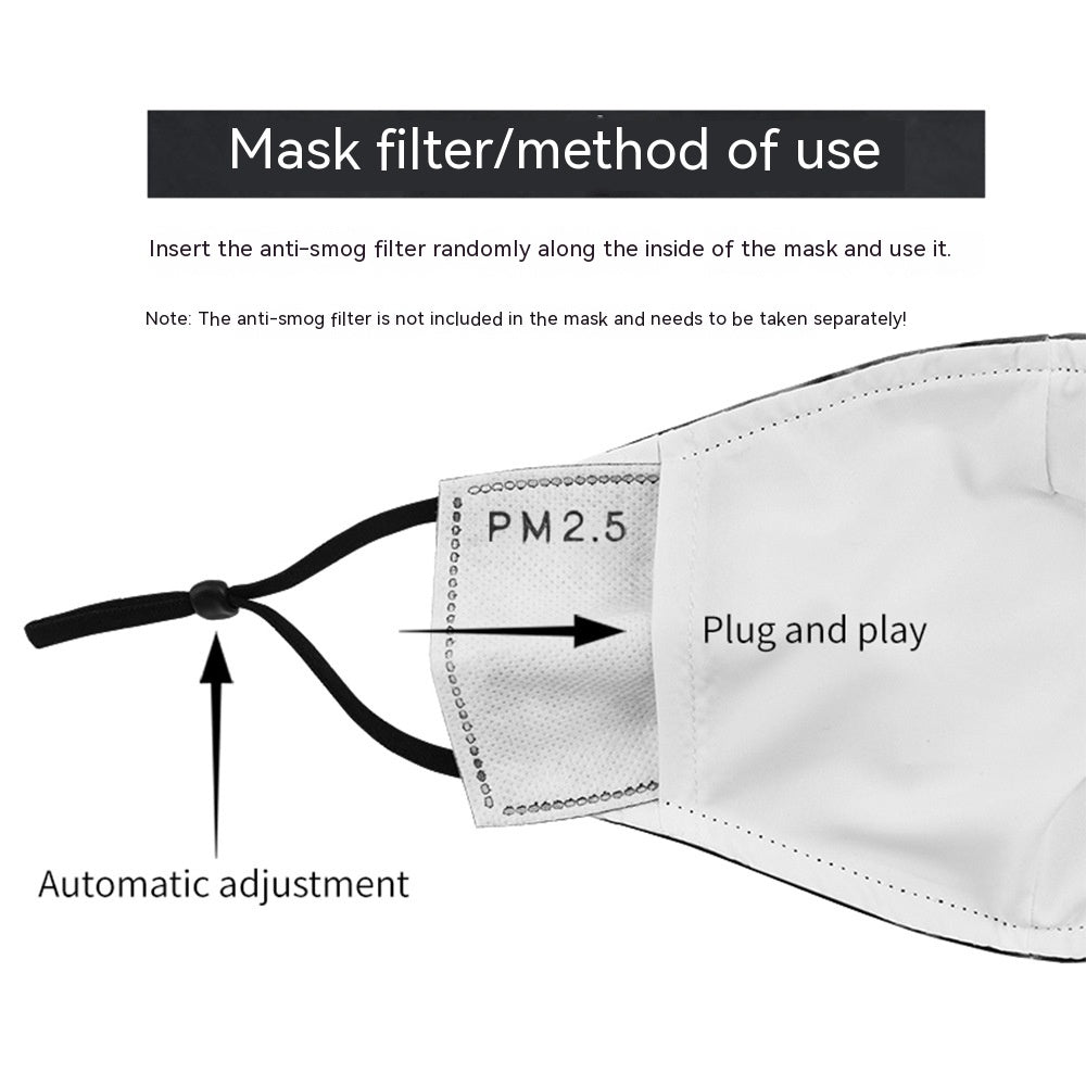 Masque de protection double couche anti-poussière en soie de lait d'Halloween haute densité