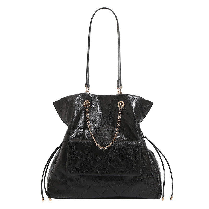 Sac à dos en cuir craqué à l'huile pour femmes