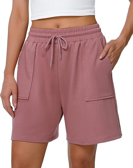 Été de printemps Européen et short de sport occasionnel à haute portée pour femmes avec pocké drawstring