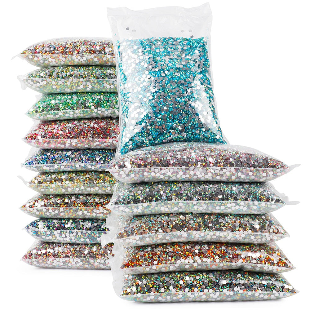 Resin Flat Magic Color Nail Strass-sticking Ornement fait à la main