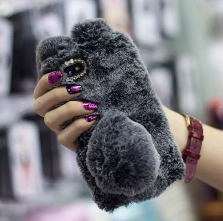 Cas de téléphone en silicone pour lapin de lapin