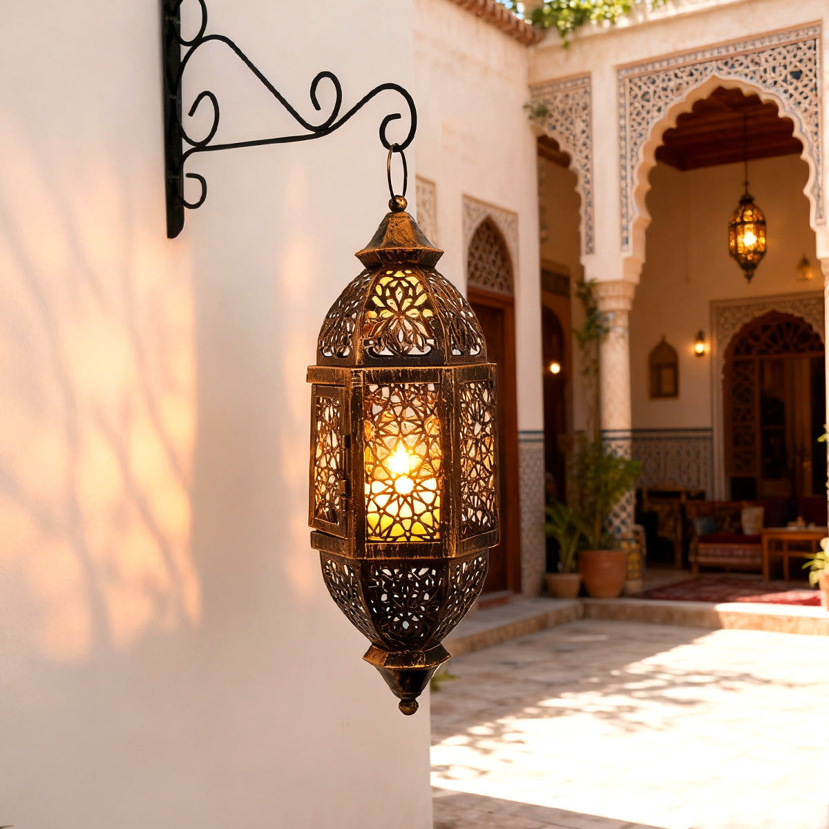 Porte-bougie vintage antique marocain
