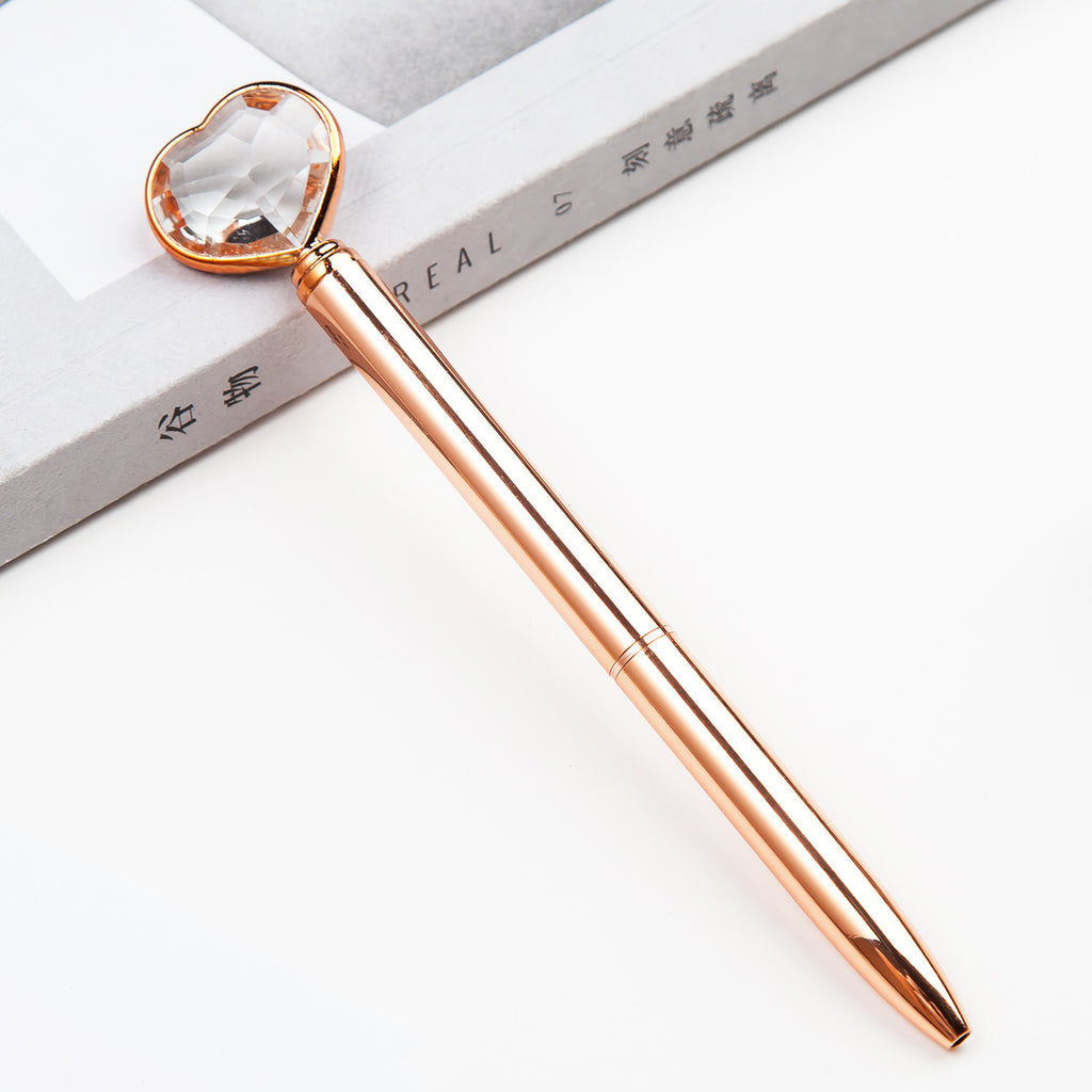 Cristal créatif Love balle stylo en métal diamant