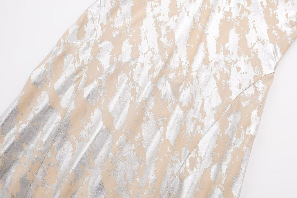 Robe de sous-vêtements imprimés en métal pour femmes