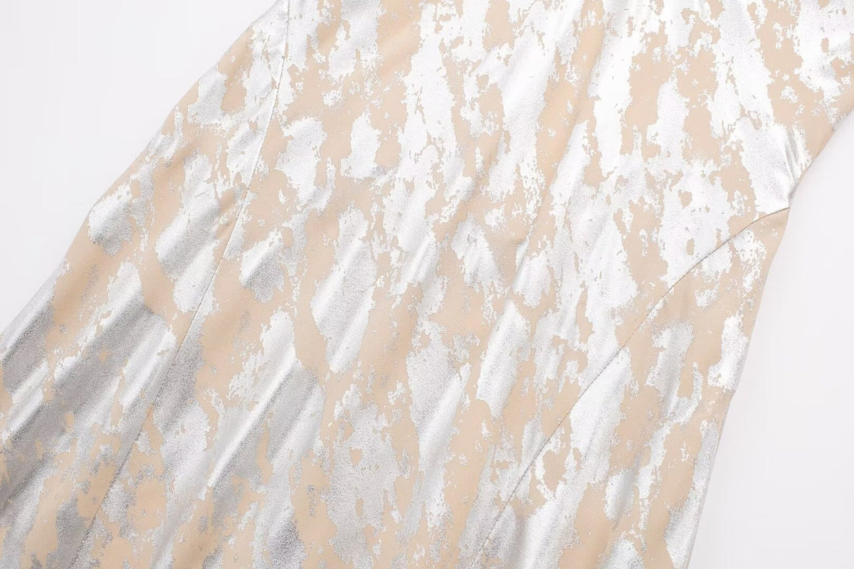 Robe de sous-vêtements imprimés en métal pour femmes