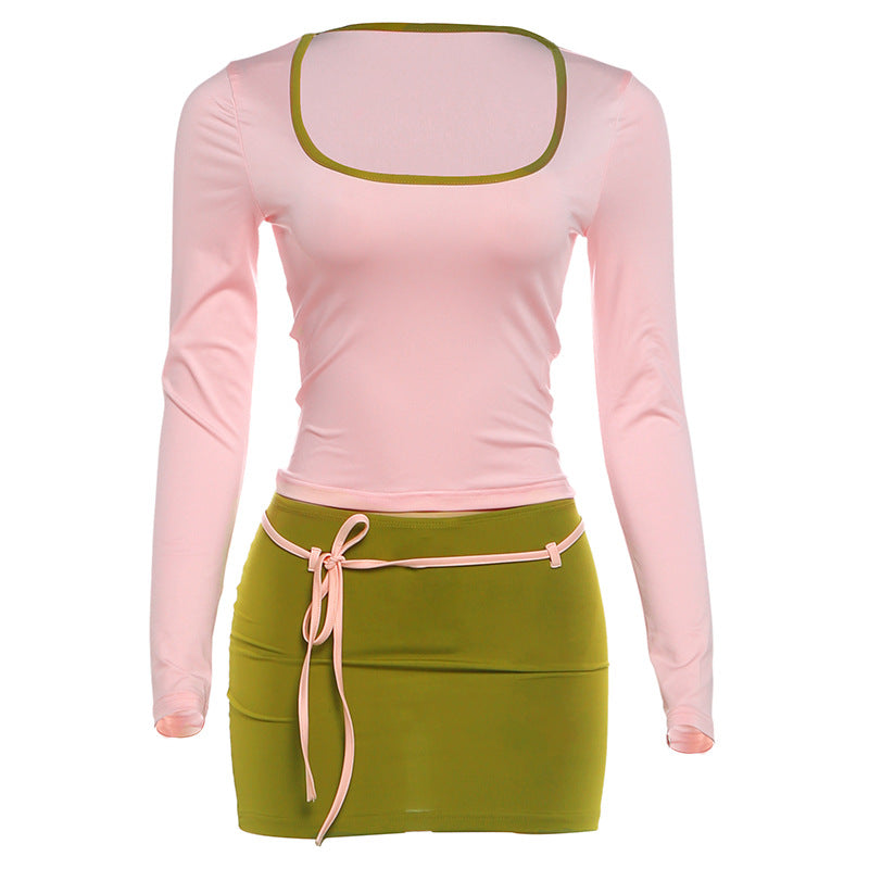 Ensemble de jupe mini en dentelle sexy pour femmes