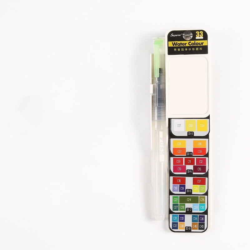 Peinture aquarelle solide pliable en forme de ventilateur