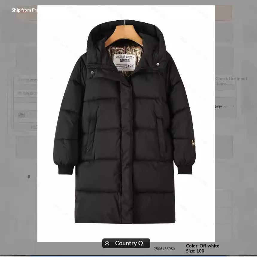 Manteau en coton or noir Hors saison Graphène Unisexe