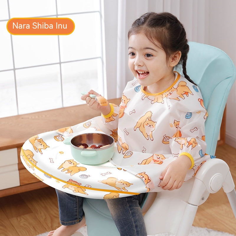 Chaise de salle à manger survêtements bébé mangeant de l'eau de bavoir et de la dirt résistant aux aliments pour bébés Tablier Detachab