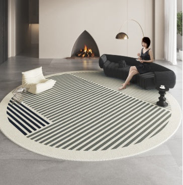 Rond Rug Taillé à la crème moderne de style Luxe Canapé et table de café jeter chaise haut de gamme