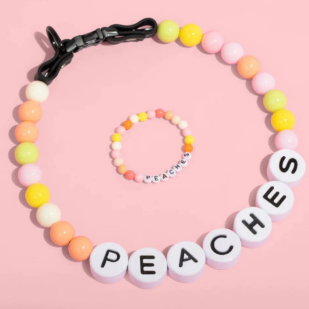 Pet Perled nom collier avec bracelet ensemble collier de chien personnalisé avec perles bricolage nom chien lettre