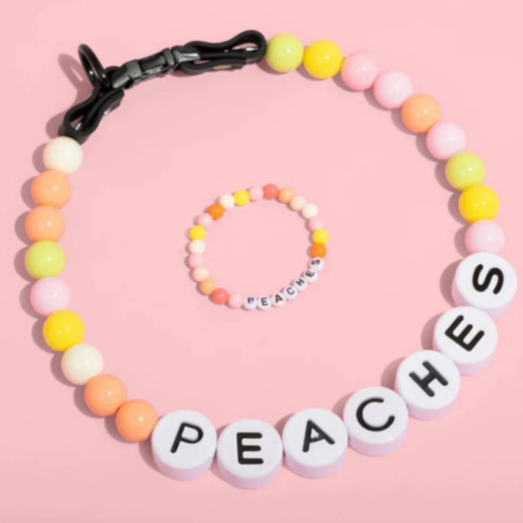 Pet Perled nom collier avec bracelet ensemble collier de chien personnalisé avec perles bricolage nom chien lettre