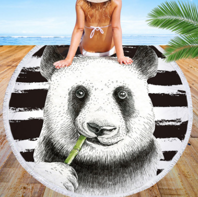 Serviette ronde de plage