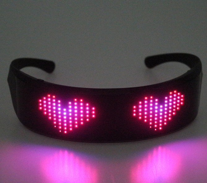 Lunettes d'affichage LED pour dj partie de musique